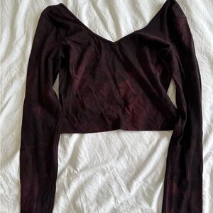 Lululemon Athletica Deep Burgundy Long Sleeve Top